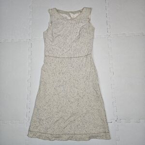 Chic Cream Sleeveless Midi Dress